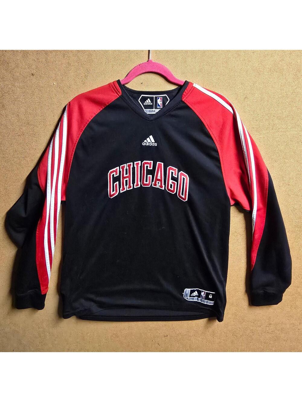 Adidas Clima365 Climalite Chicago Bulls Warm Up Shooting Pullover Jersey Sz M